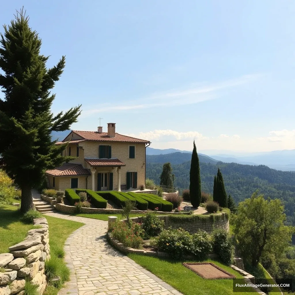 Italian villa in mountains