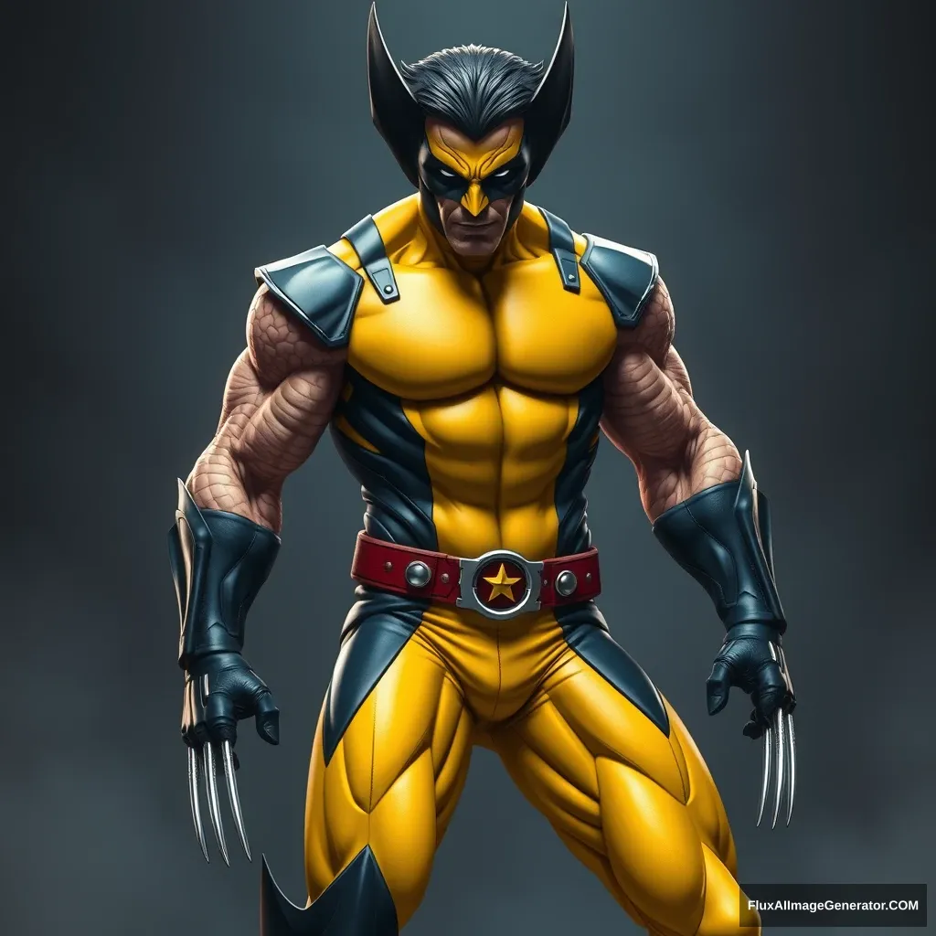 Wolverine Marvel character in the year 2099. Full body image from head to toe.