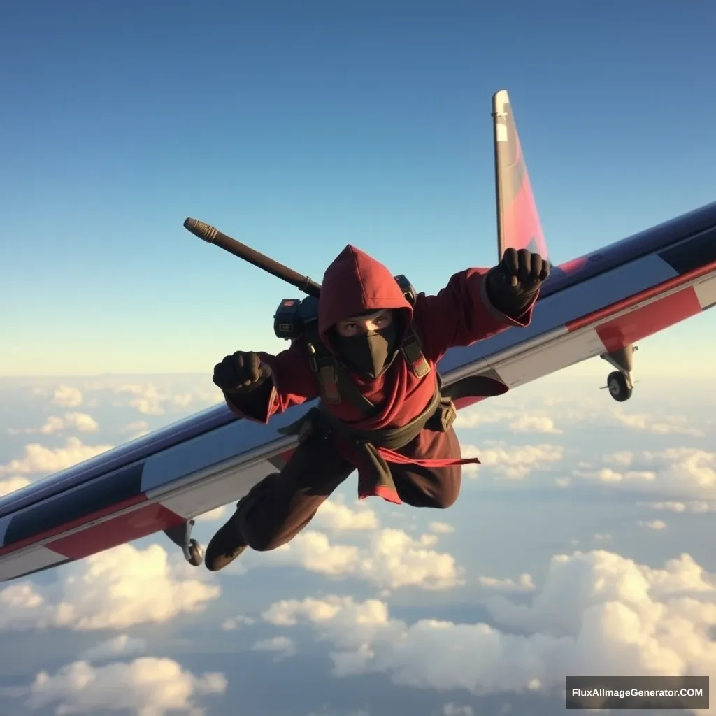 Chinese ninja in a plane - Image