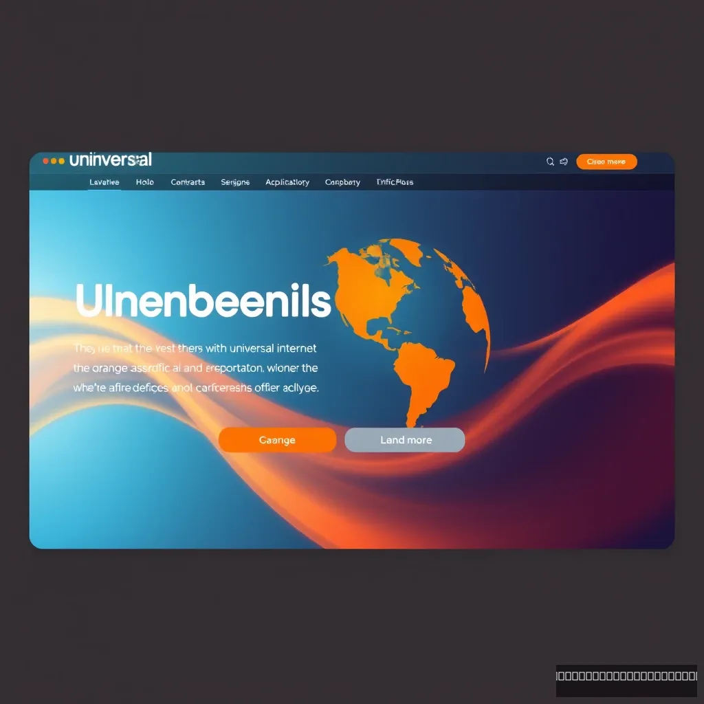 "Design a universal internet official website page with orange as the main color." - Image