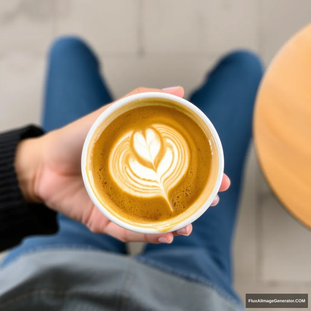 a hand holding a cup of coffee - Image