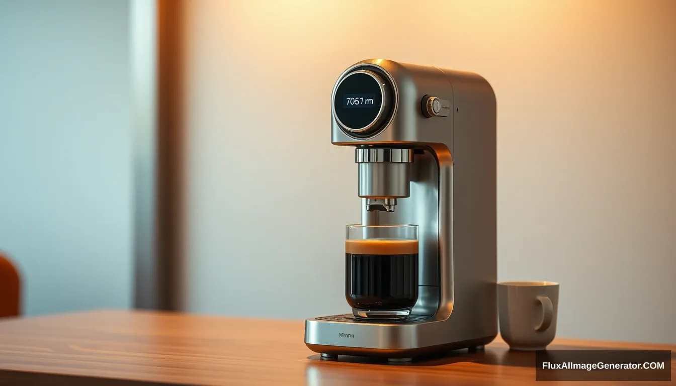 A coffee machine, beautiful, Xiaomi style.