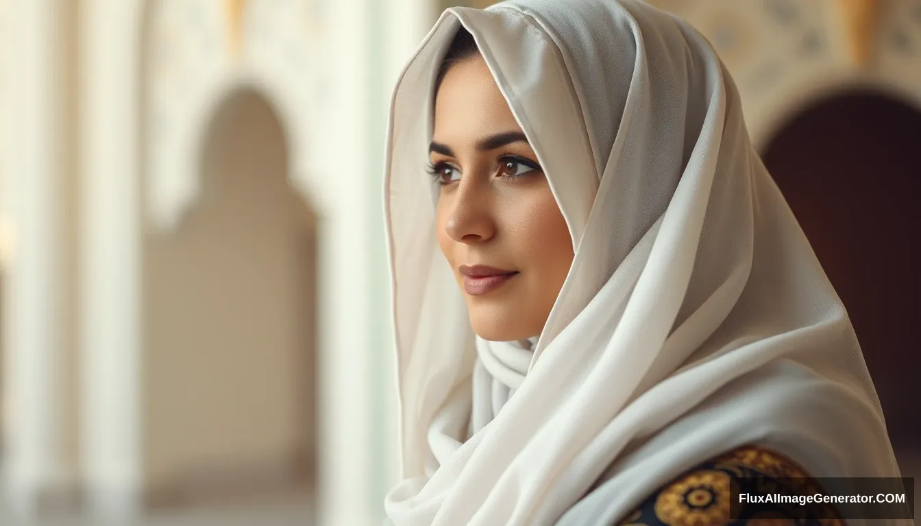 A pious woman named Maryam bint Imran. Maryam is a woman who is very devout in worship and always maintains her purity. She comes from a highly respected family, and since childhood, she was raised in an environment filled with worship and obedience to Allah.