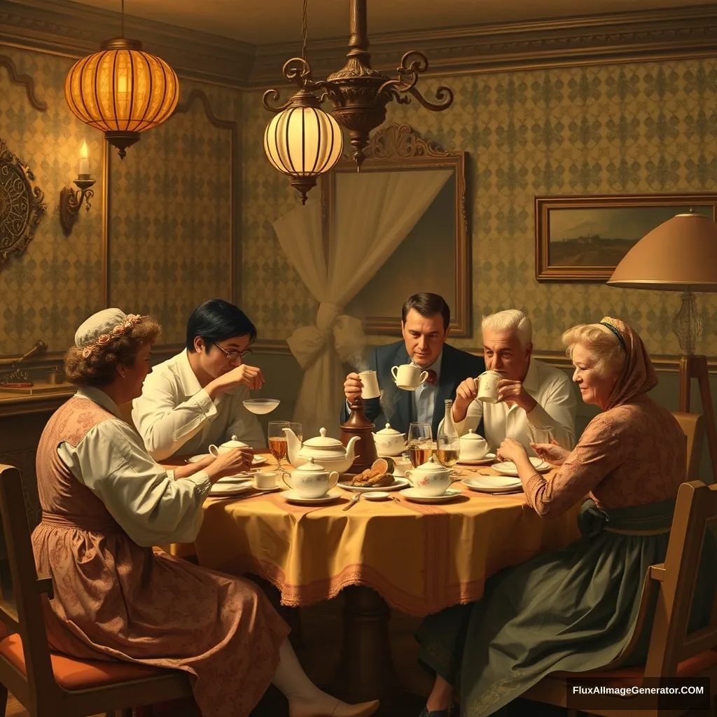 Tea party in 2100s - Image