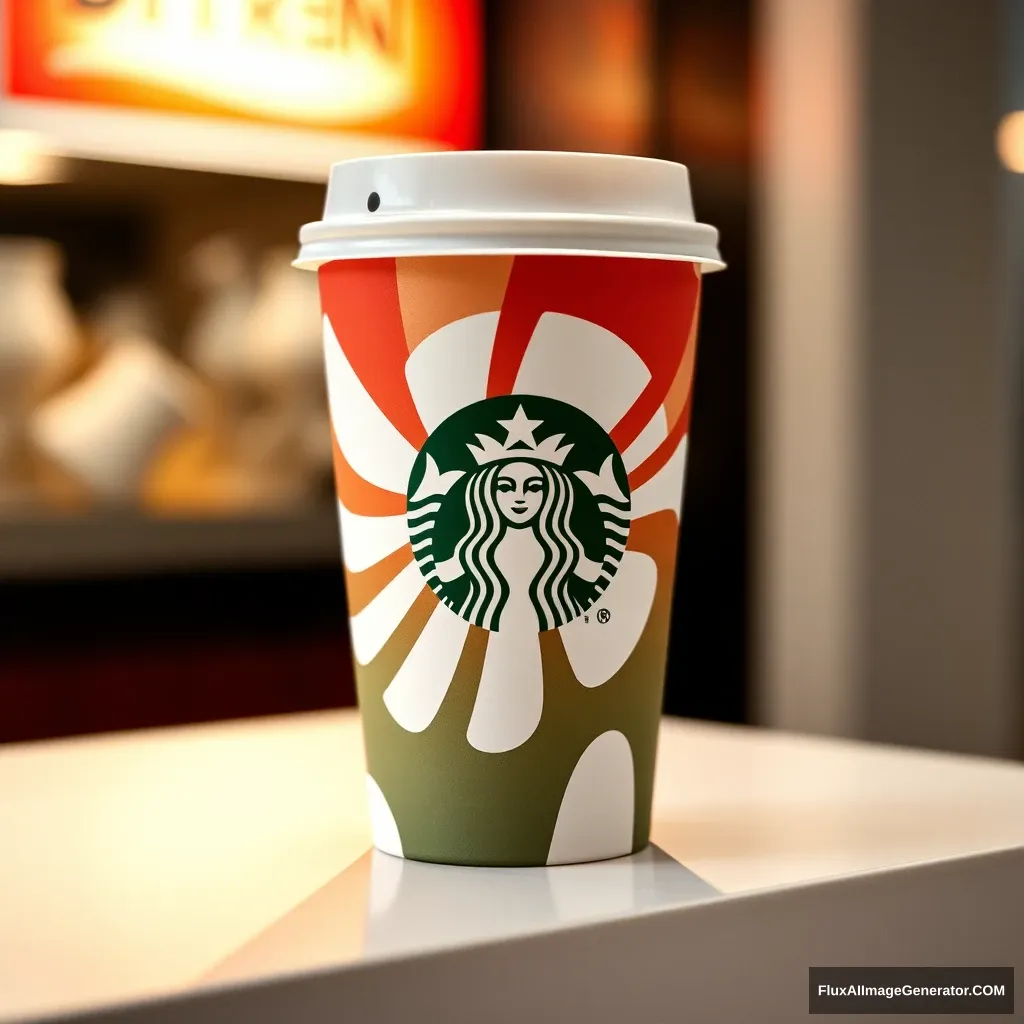 'paper cup that prints Starbucks siren' - Image