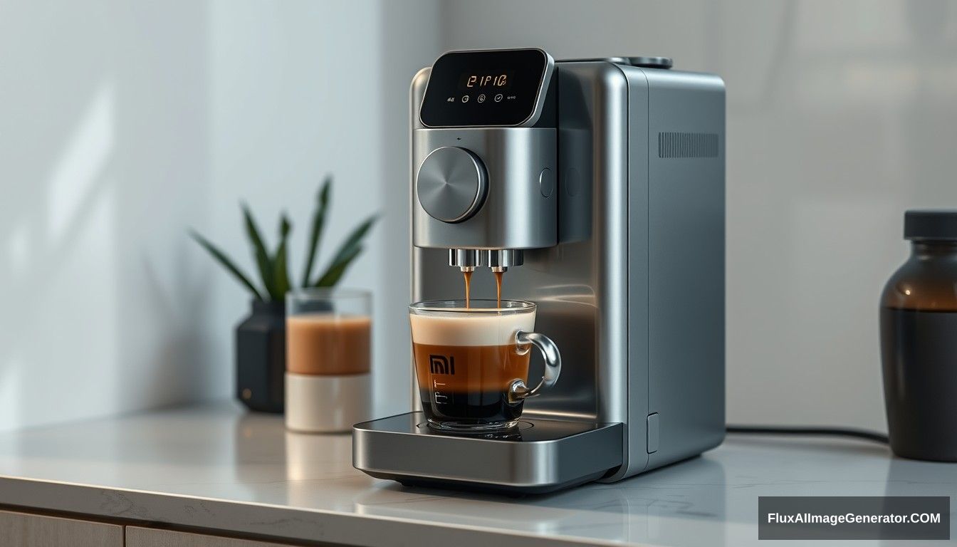 A coffee machine, beautiful, Xiaomi style.