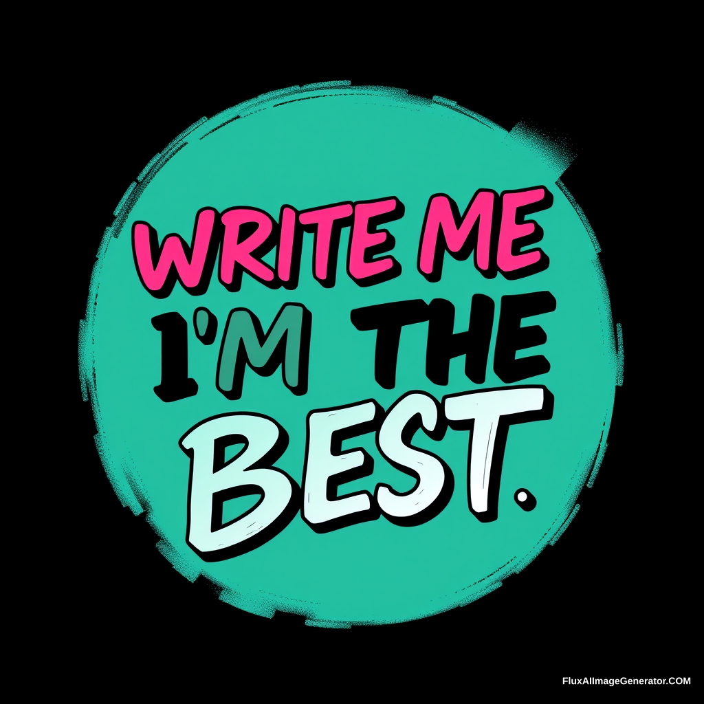 WRITE ME "I'M THE BEST" WITH GROOVY FONT