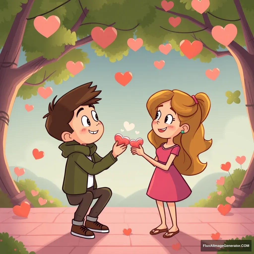 "Cartoon love stories video" - Image