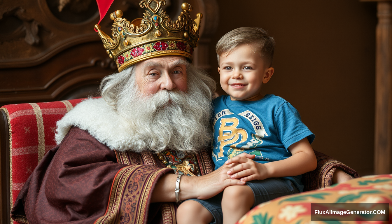 king with big boy - Image