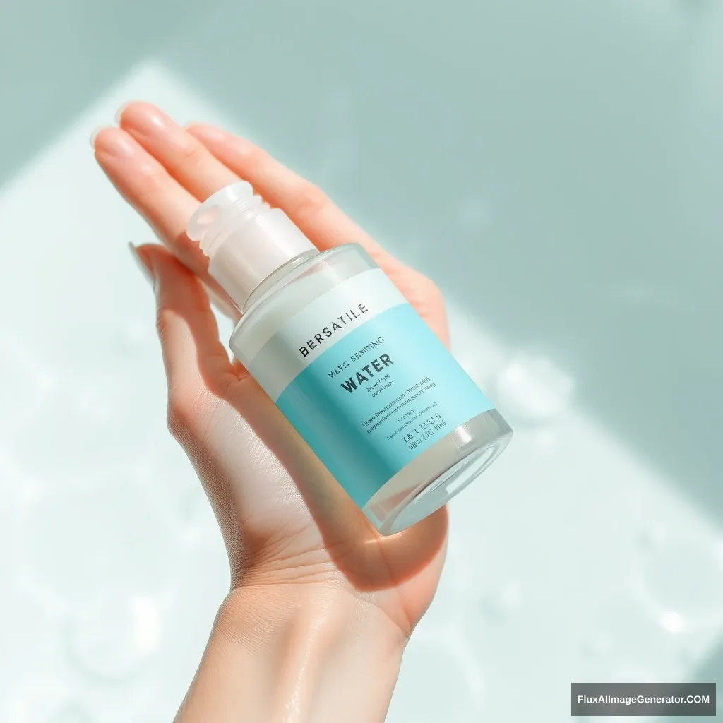 water skincare hand