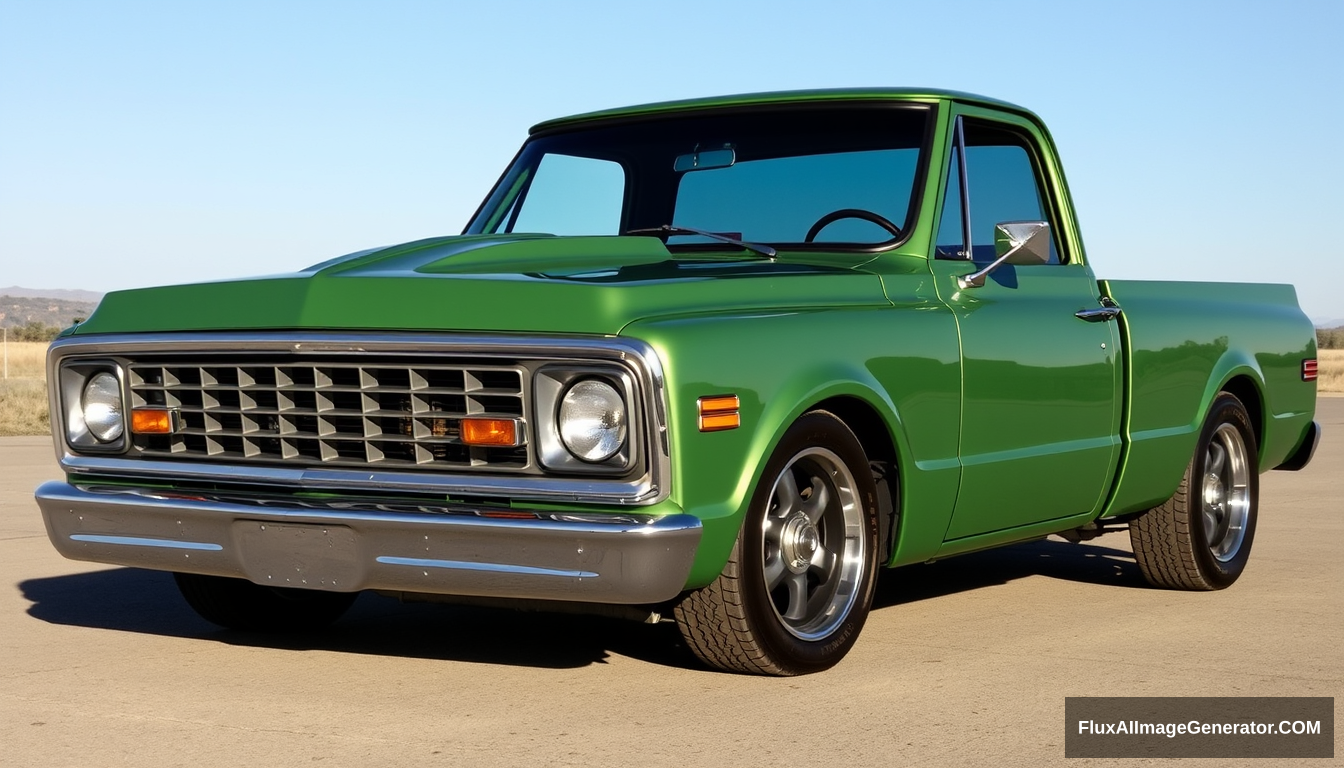 1972 C10 pickup is rocket powered.