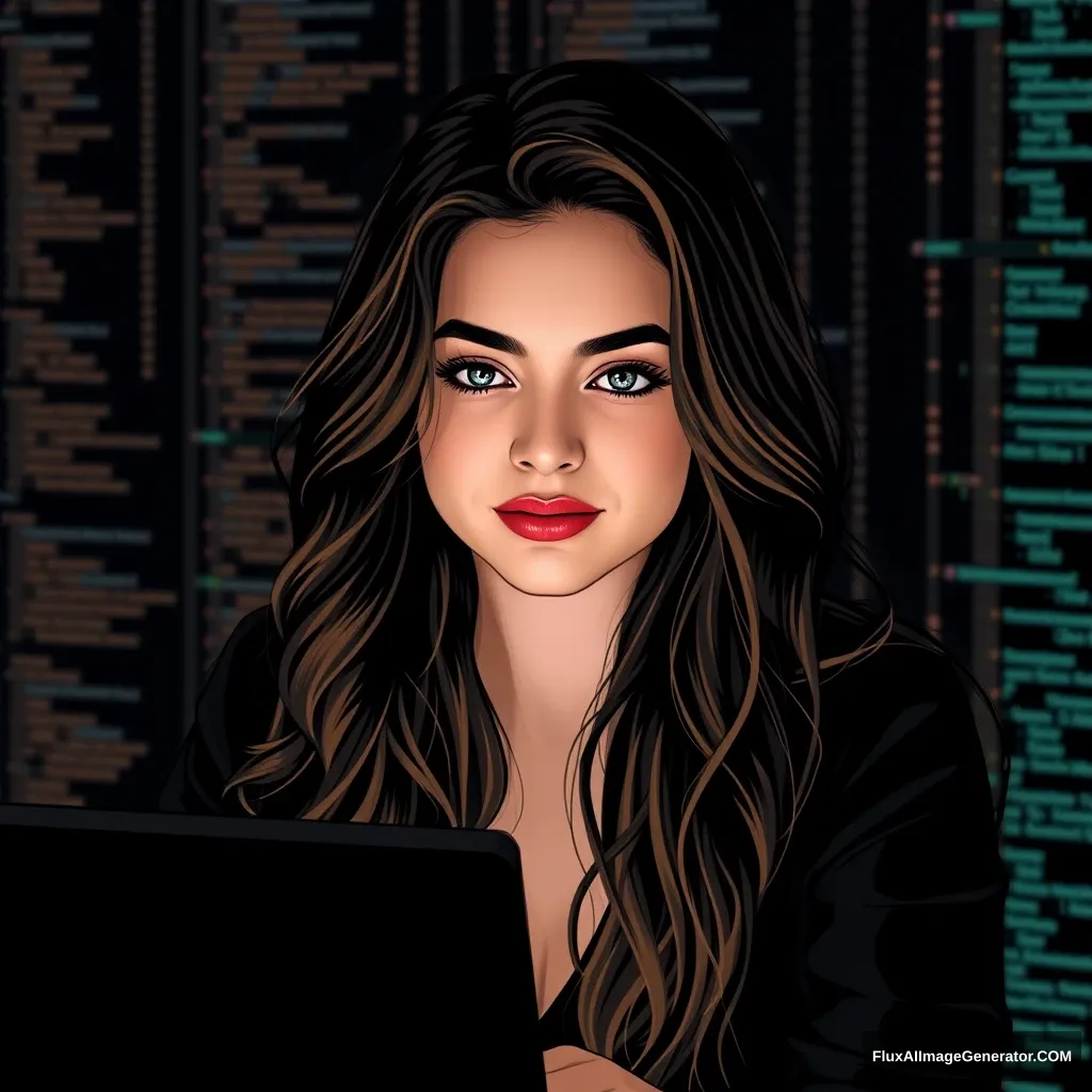 "Beautiful women write code" - Image