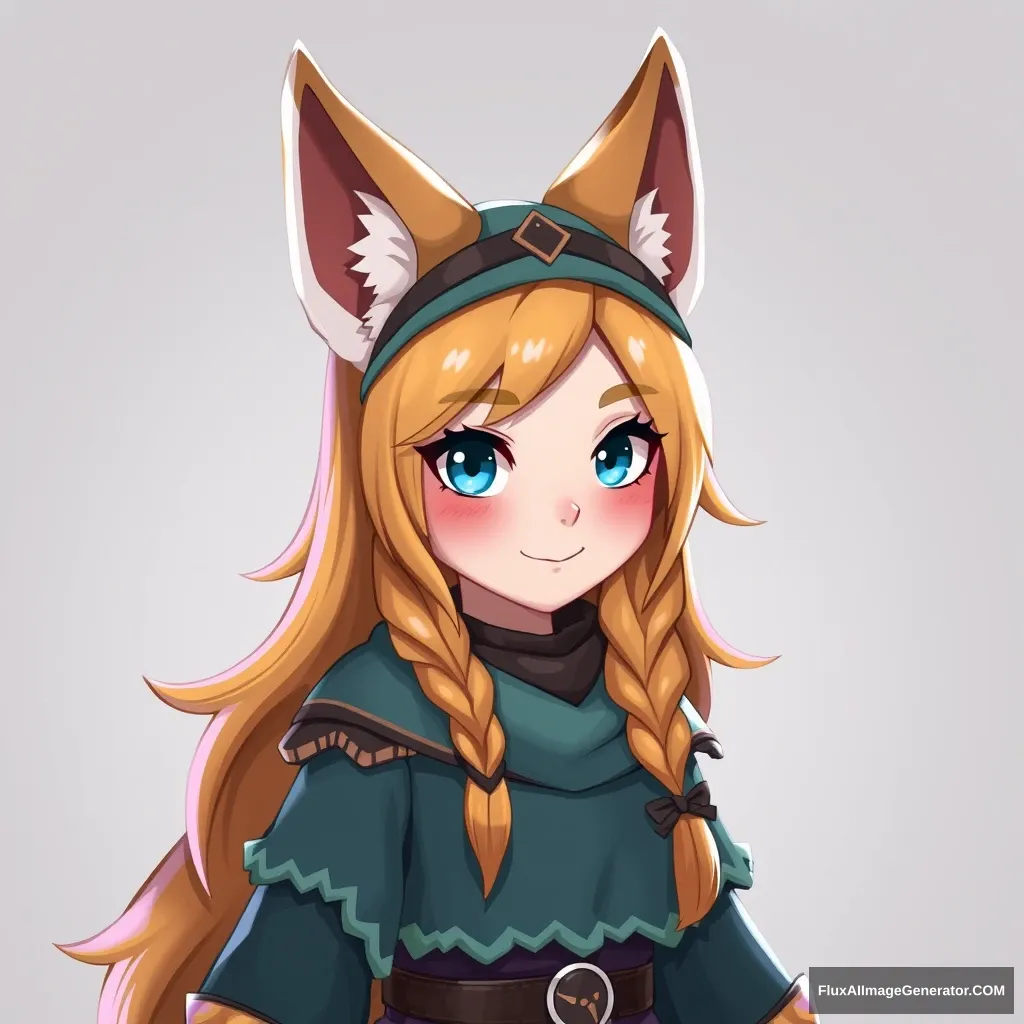 A picture of the VTuber Filian with wolf ears and a wolf tail.