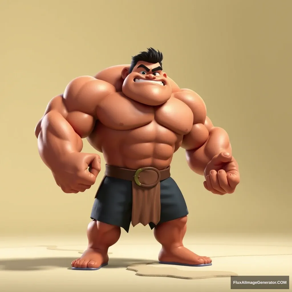 Pixar 3D muscular hunk