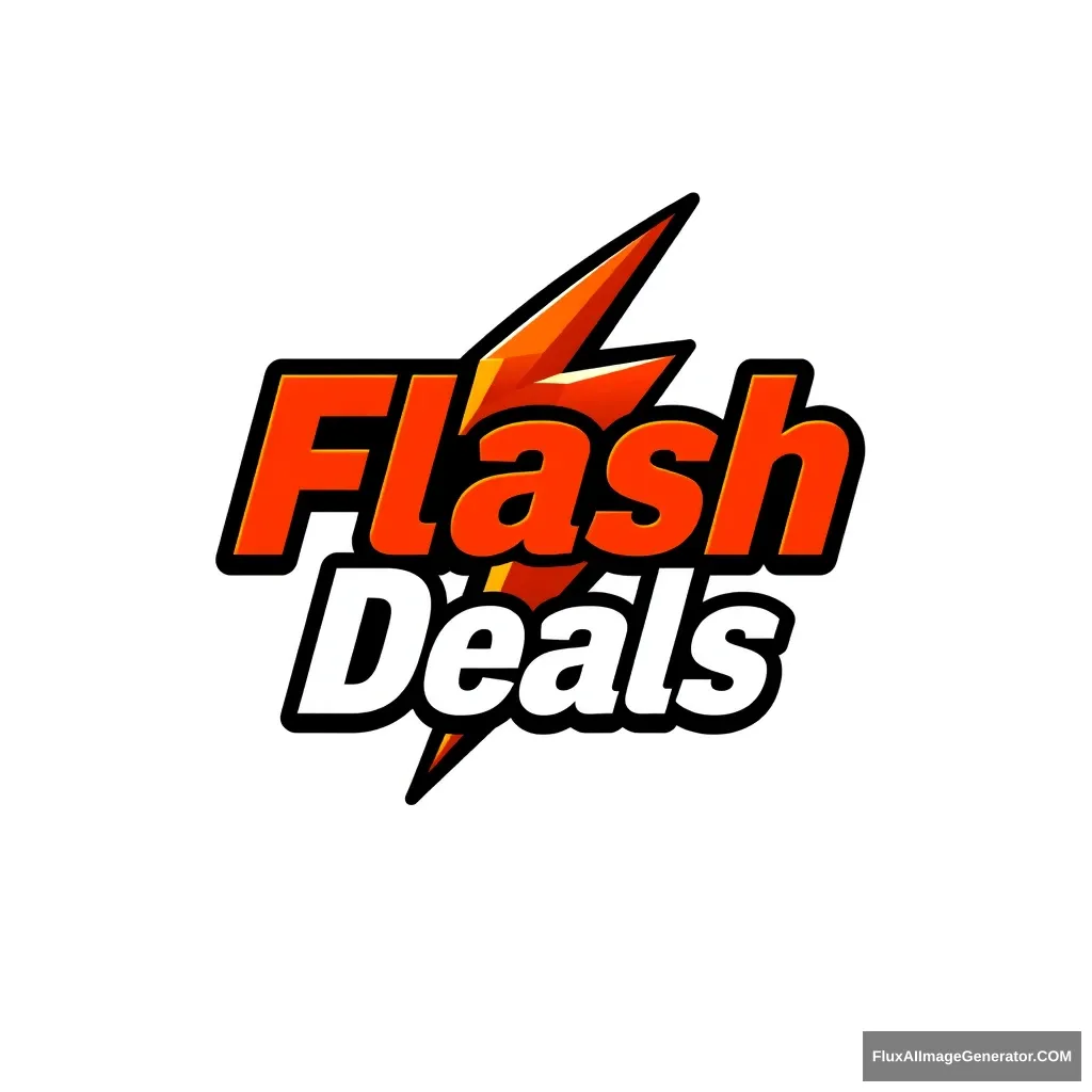 Create a cool logo for Flash Deals. The background is white. - Image