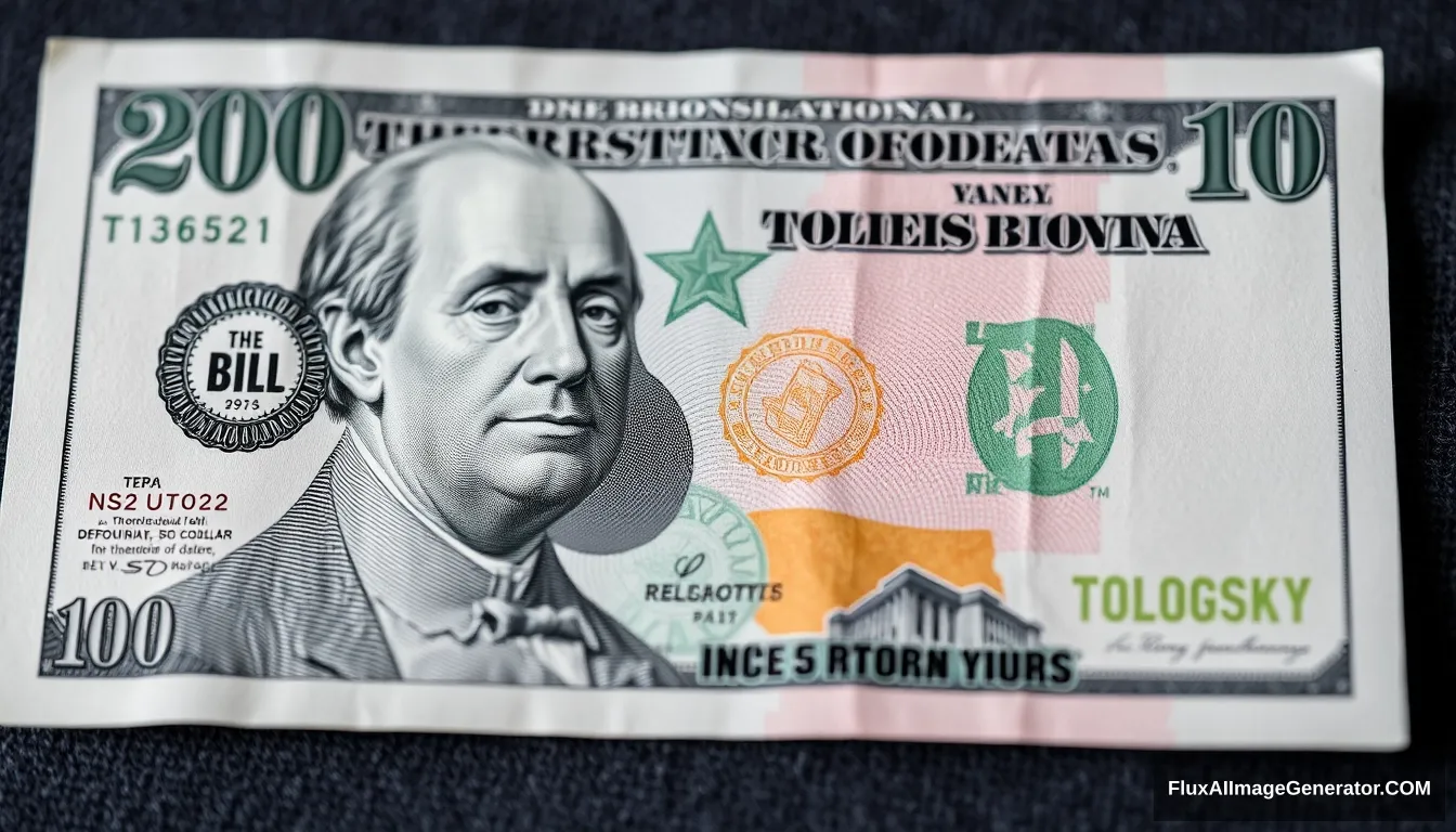 "TOLGSKY" on Dollar Banknote - Image