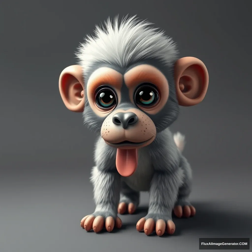 Product design for a dog that resembles a monkey. - Image