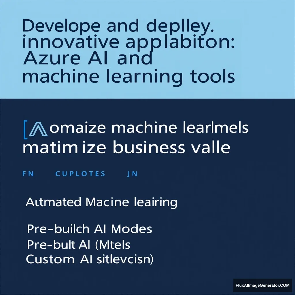 "Develop and deploy innovative applications using Azure AI and machine learning tools. Maximize business value with automated machine learning, pre-built AI models, and custom AI solutions.

Automated Machine Learning
Pre-built AI Models
Custom AI Solutions"