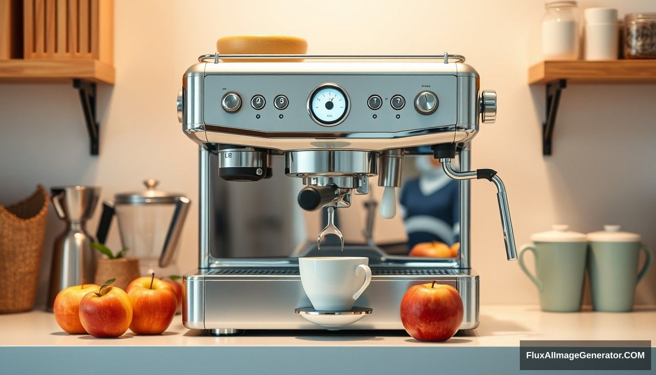 A coffee machine, beautiful, apple style.