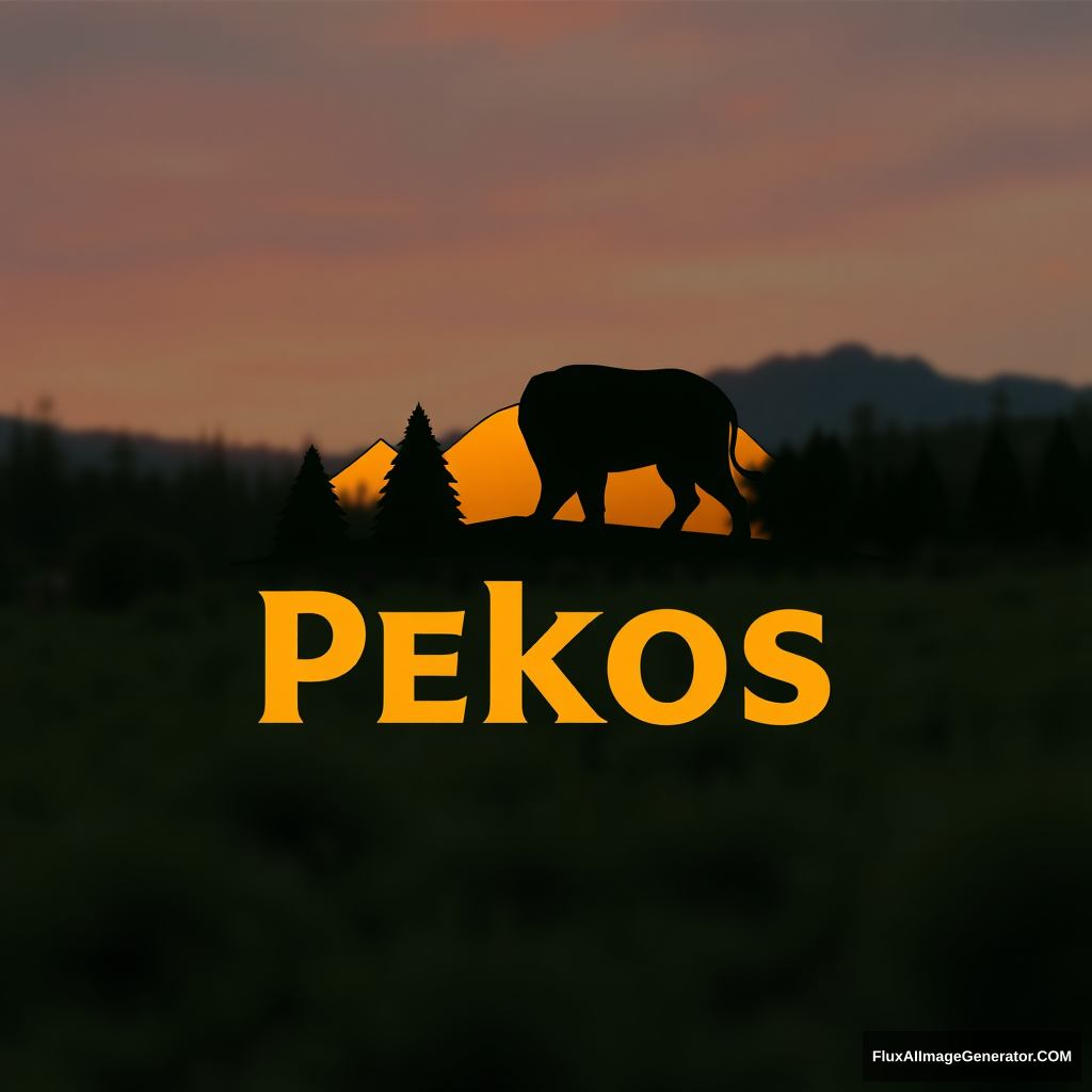 wildlife logo with the name pekos - Image