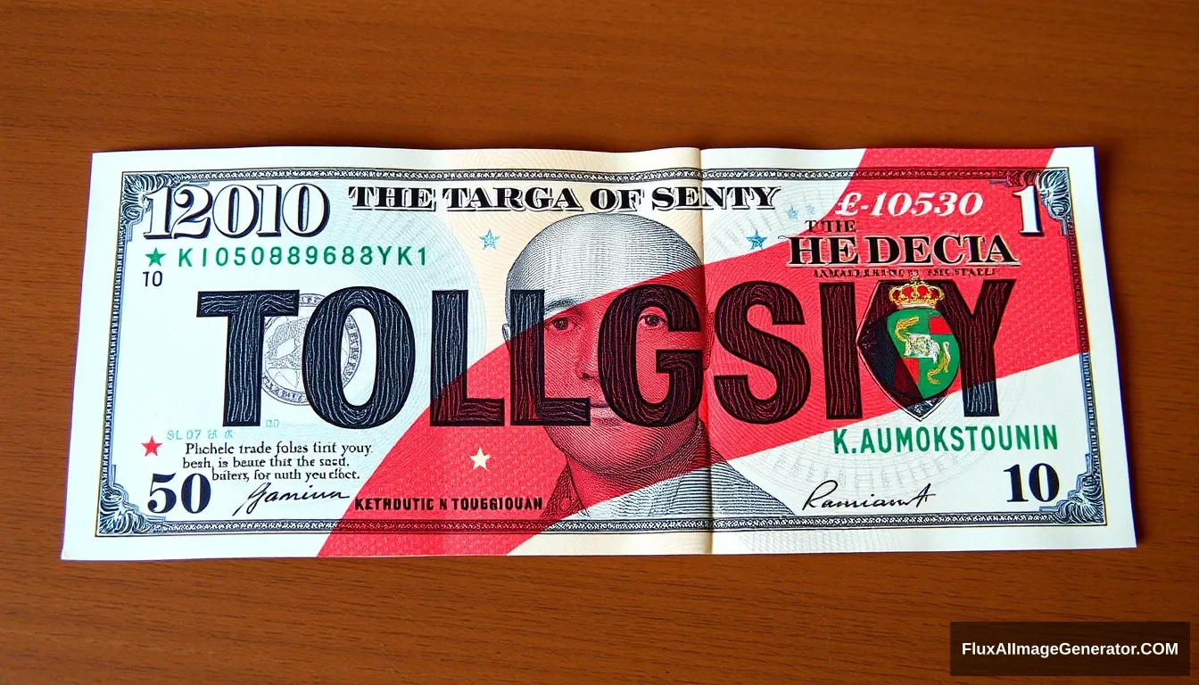 'TOLGSKY' on Dollar Banknote - Image