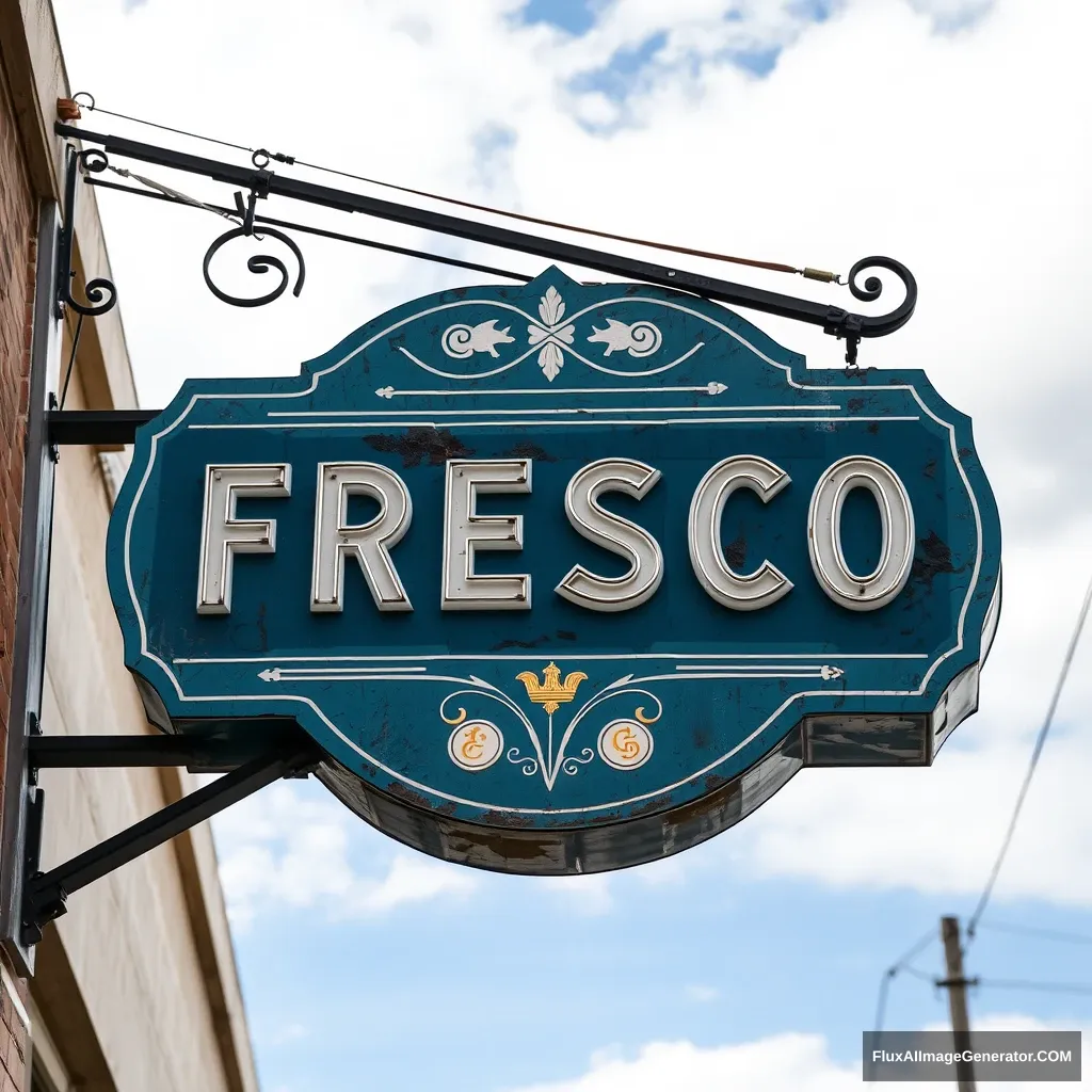 vintage sign that says "FRESCO"