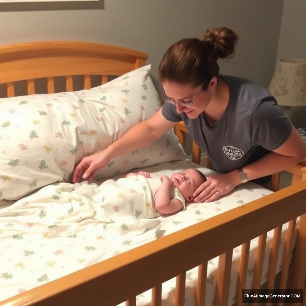 Putting the baby to bed - Image