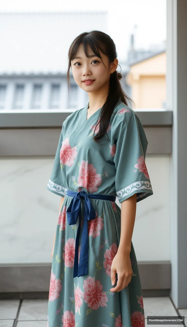 A Japanese teenage girl wearing a dress. - Image