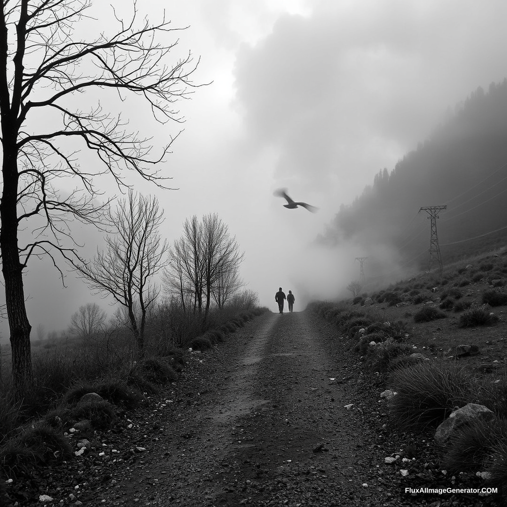 CAMINO DI FUMO DI COAL NELLA CAMPAGNA ITALIANA - Image