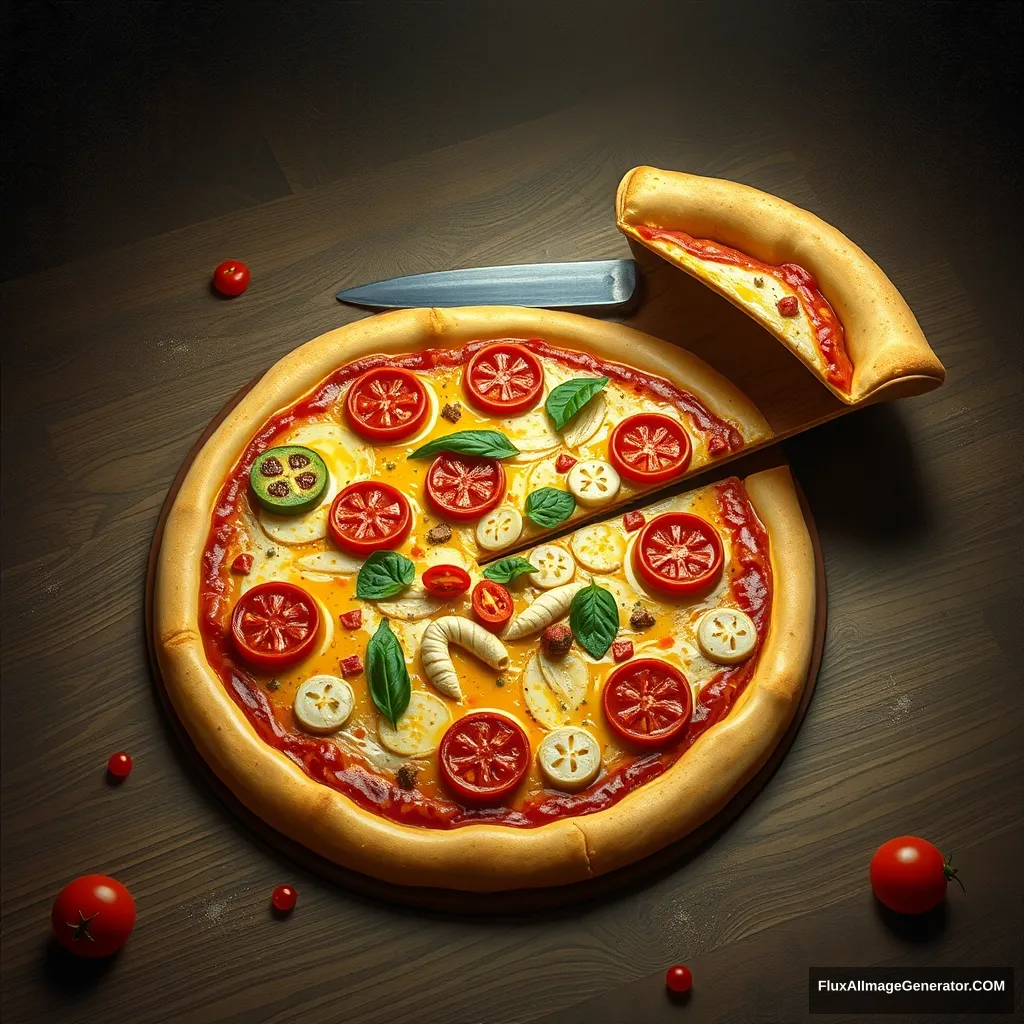 Surreal weird pizza - Image