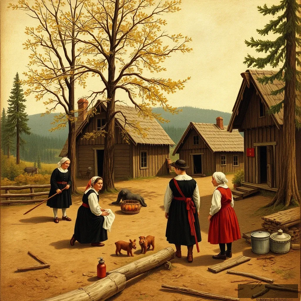 Pilgrims settlement 1600 Canada - Image