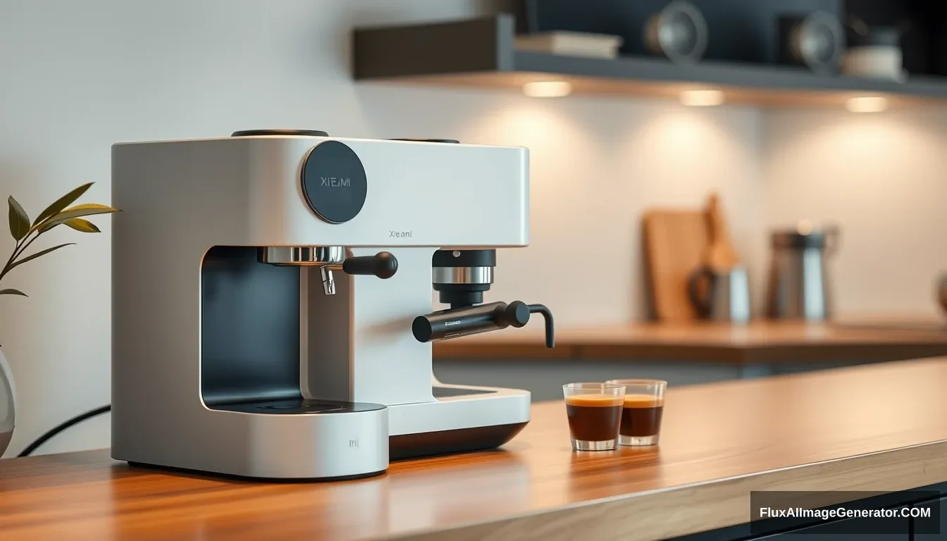 A coffee machine, beautiful, xiaomi style. - Image