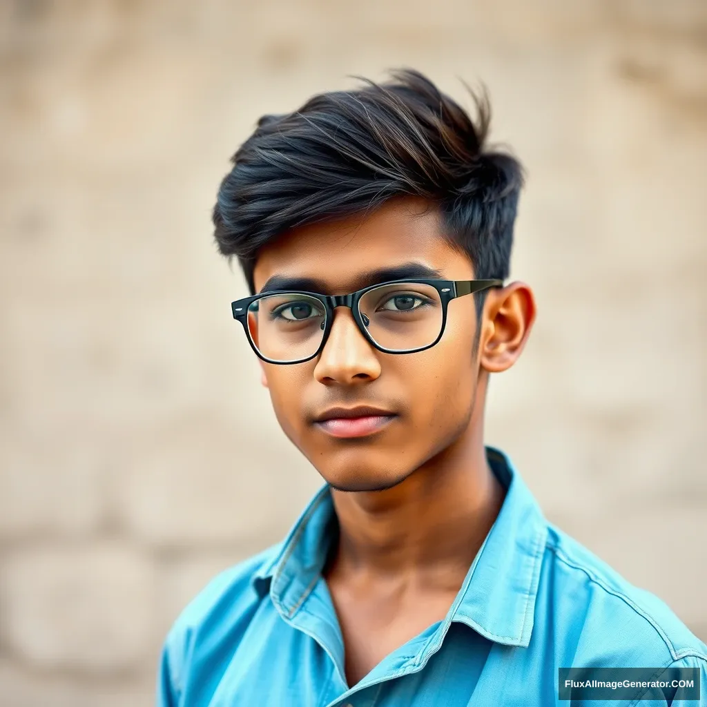 Create a character profile for a Pakistani teenage boy named Ali, who lives in a small village. Ali is known for his intelligence and curiosity about the world around him. He wears a bright blue shirt, which symbolizes his vibrant personality, and sports a pair of stylish eyesight glasses that enhance his scholarly look.