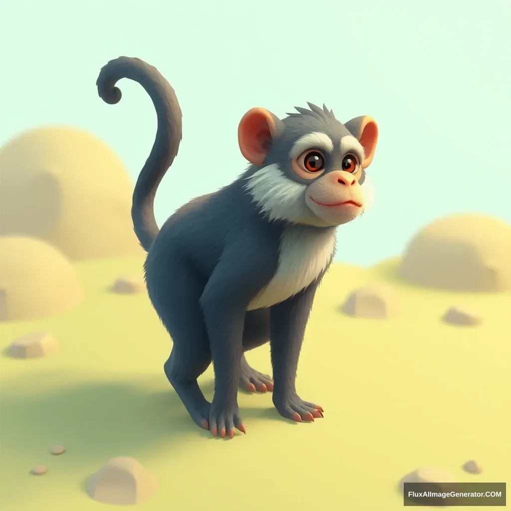 Product design for a dog-like monkey. - Image