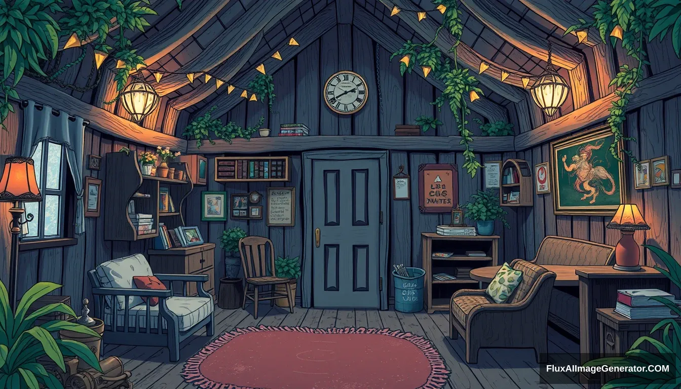 An extremely exclusive and cozy secret clubhouse for middle-school girls, HDR. - Image