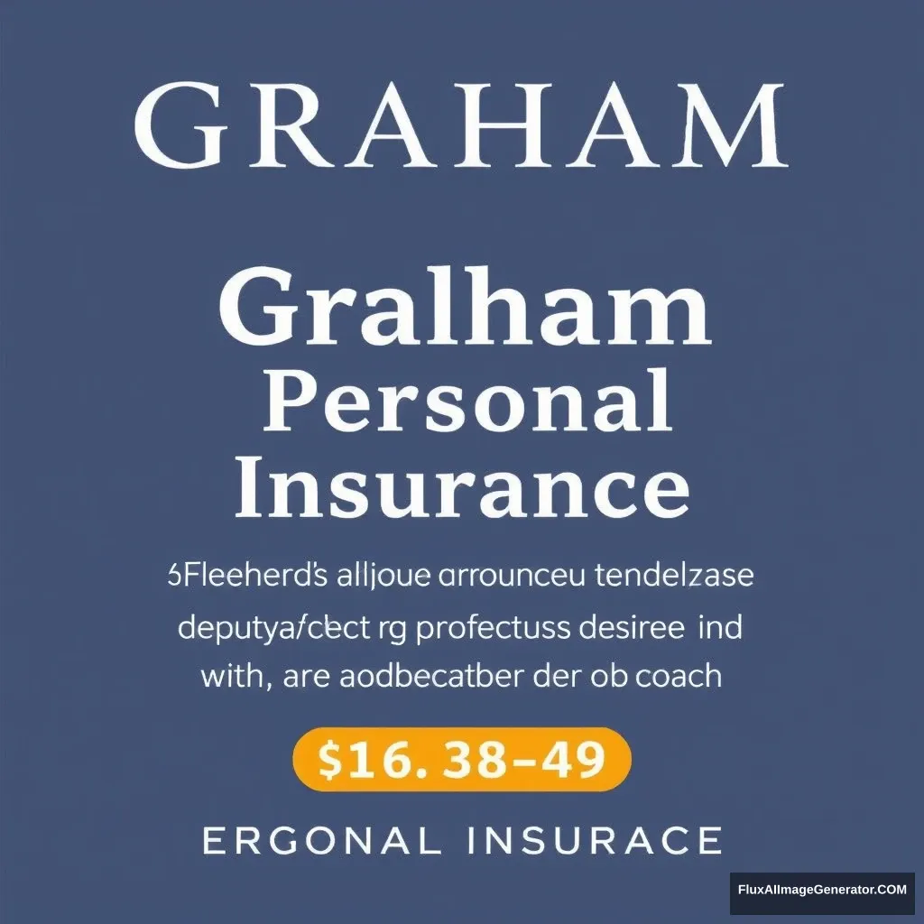 Poster for Graham Personal Insurance. Midland, Ontario. - Image