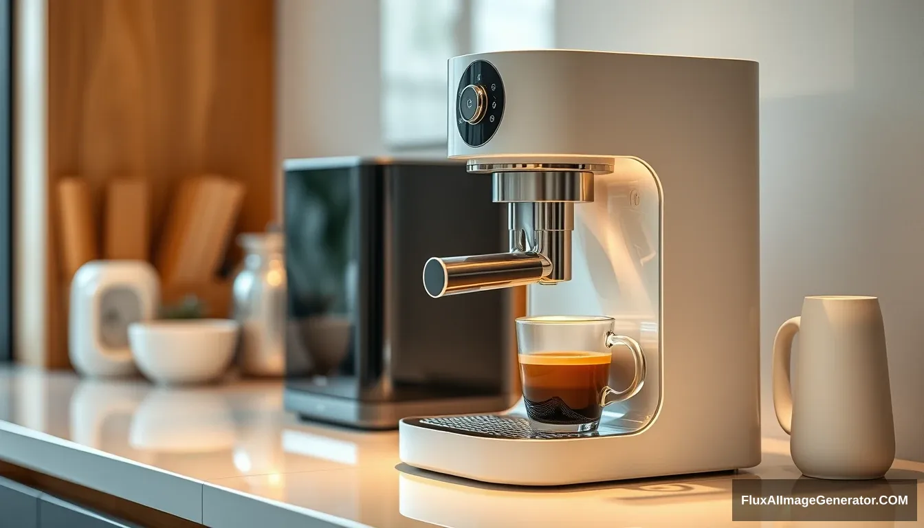 A coffee machine, beautiful, xiaomi style - Image