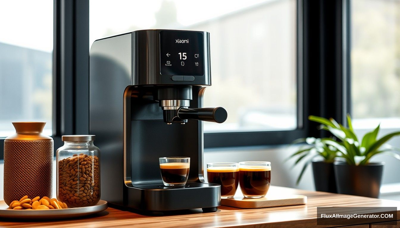 A coffee machine, beautiful, Xiaomi style.