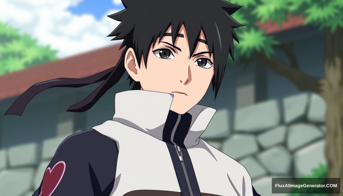 Ryūsuke is a guy with a height of 185.7 cm. He can be considered quite charming as many of the girls in Konoha (including Reika) have a crush on him. He has porcelain skin, black hair, and black irises, which he inherited from his mother. Naruto character design, full body. - Image