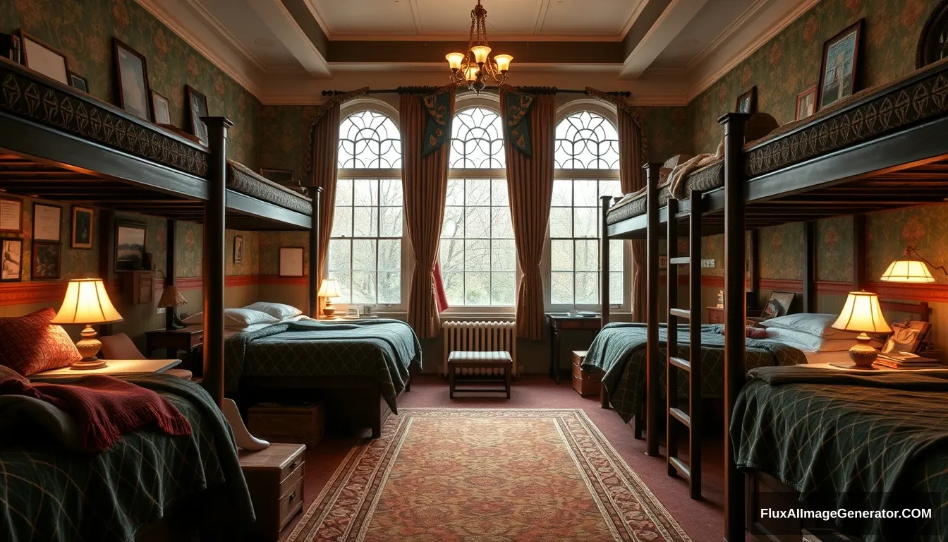 A lively dormitory in an extremely posh and prestigious boarding school for middle-school girls.