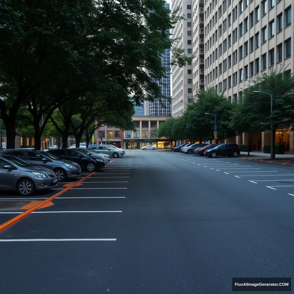 Empty parking in a city - Image