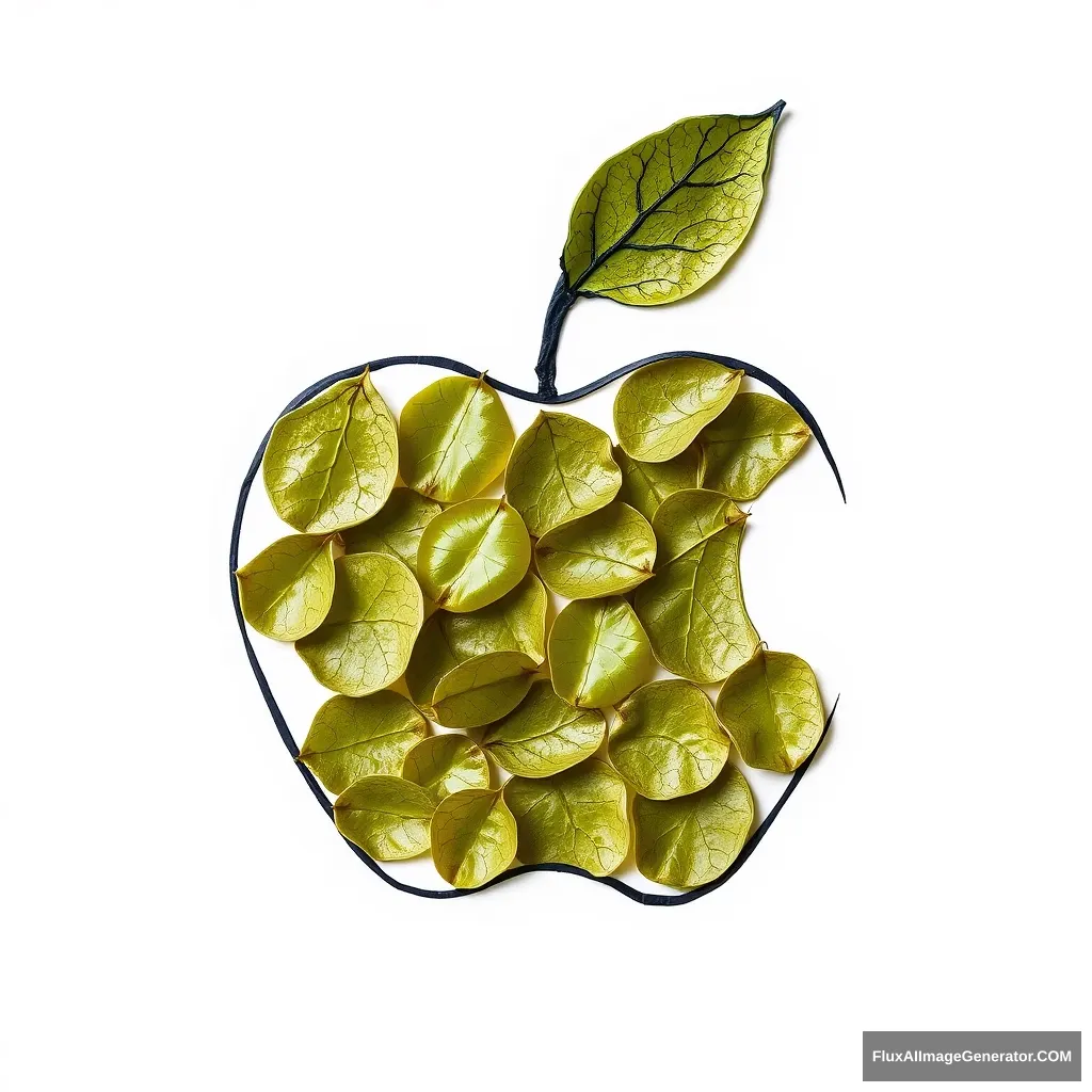 'Apple logo drawn with grape skins'