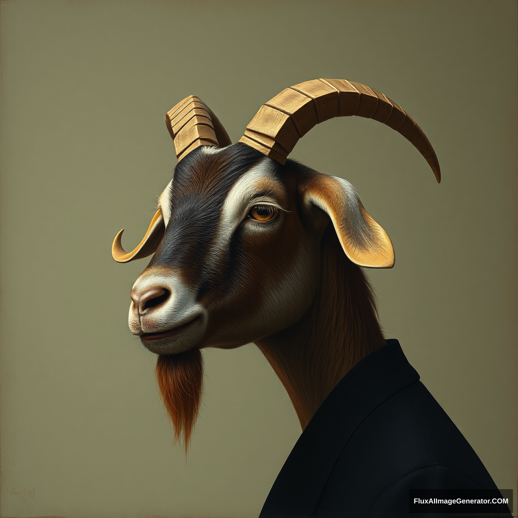 [man | goat] portrait
 by Dan McPharlin, by Igor Morski, 
 
 
( minimalism:1.7) surreal, 
[style of Igor Morski, [ style by Rob Gonsalves | style by Dan McPharlin | style by Igor Morski | style by Andrzej Grenda | style by Agostino Arrivabene ],  style by Fischinger, style by Hoyland]
abstract expressionism ,
graphic art,  blank