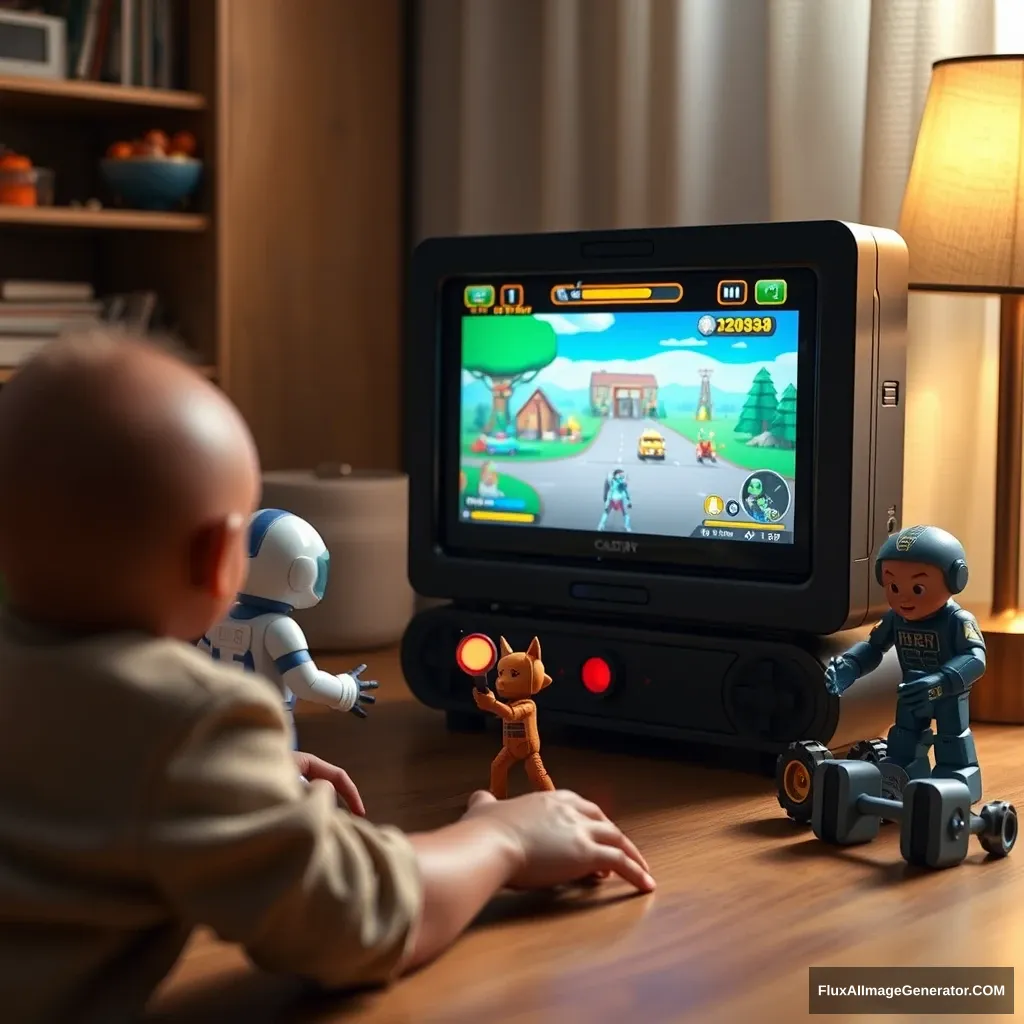 A video game that interacts with real-life toys - Image