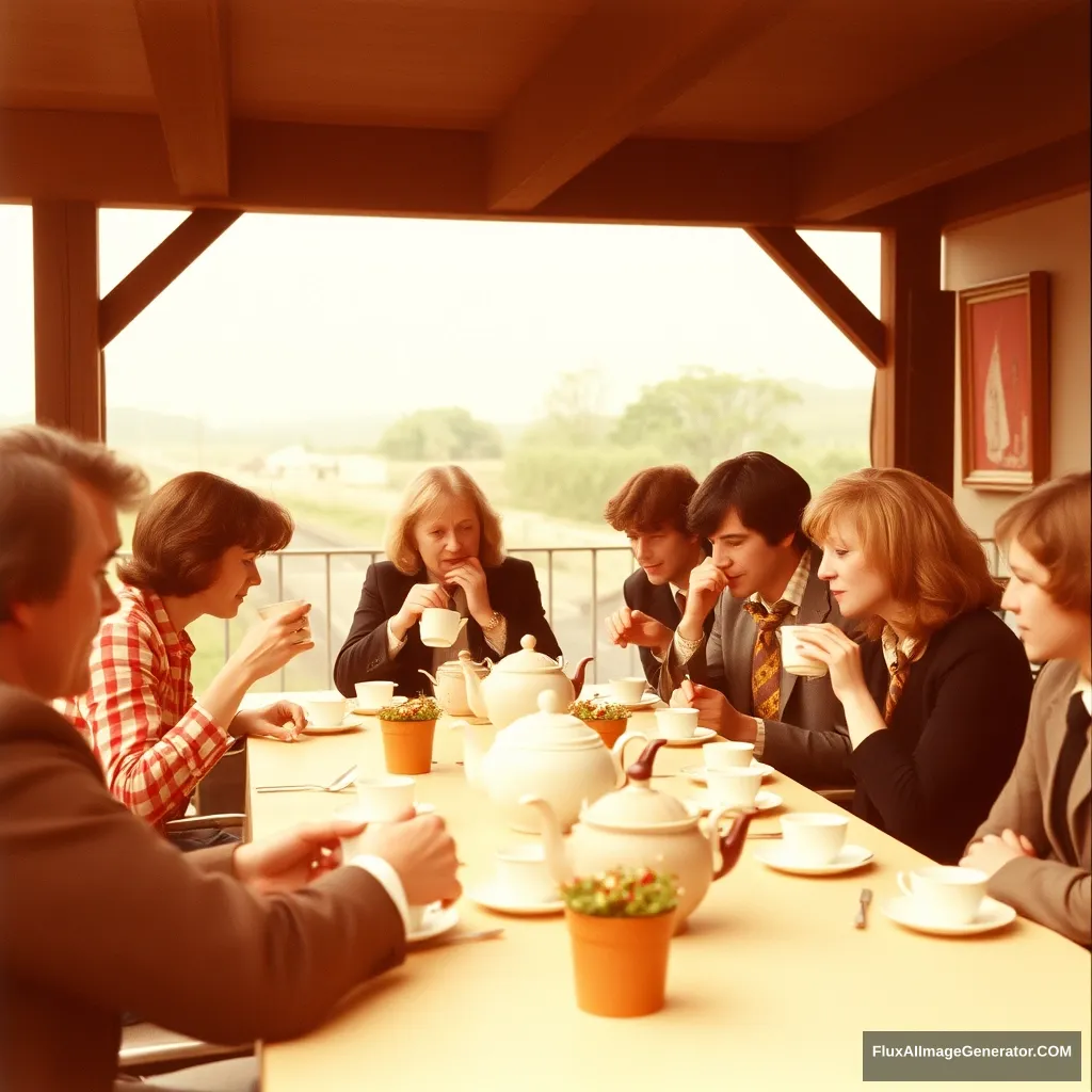 Tea party in 1970s