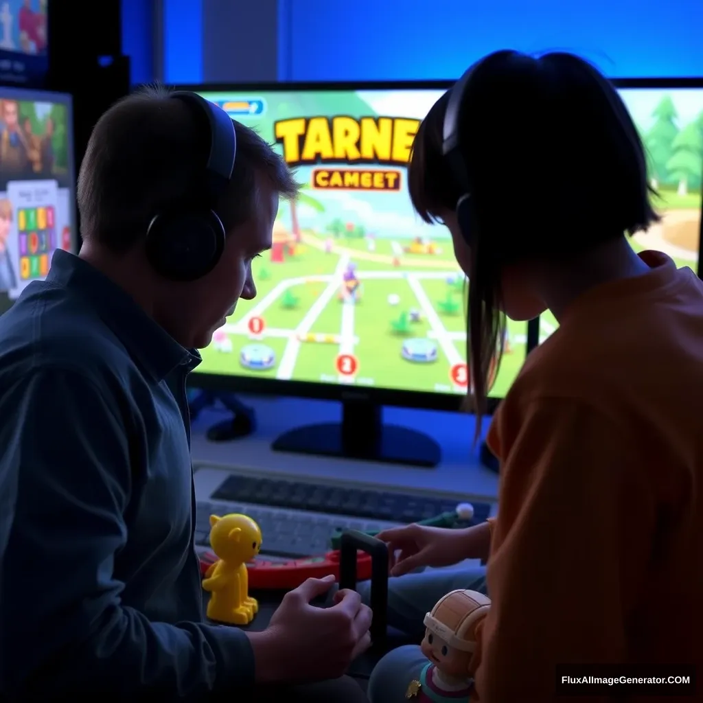 A video game that interacts with real-life toys.