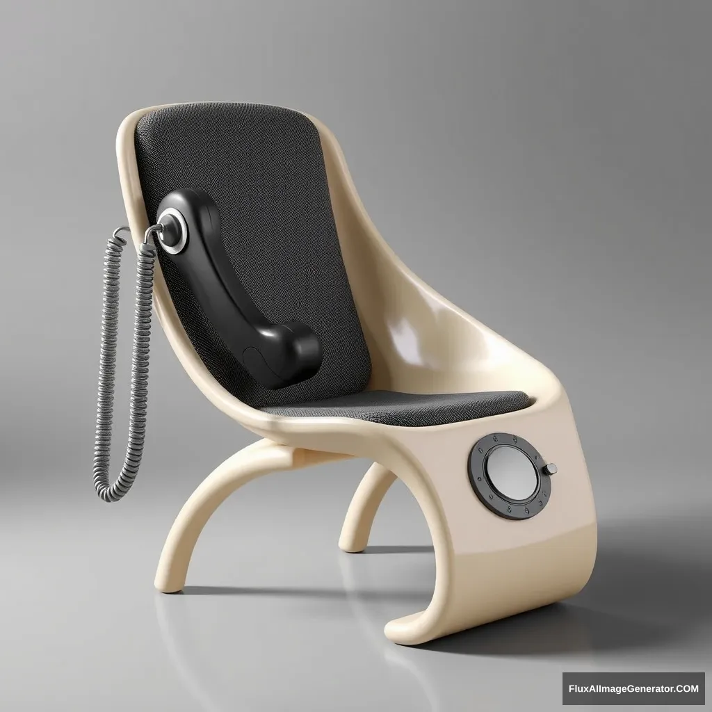 Product design for a chair resembling a telephone.