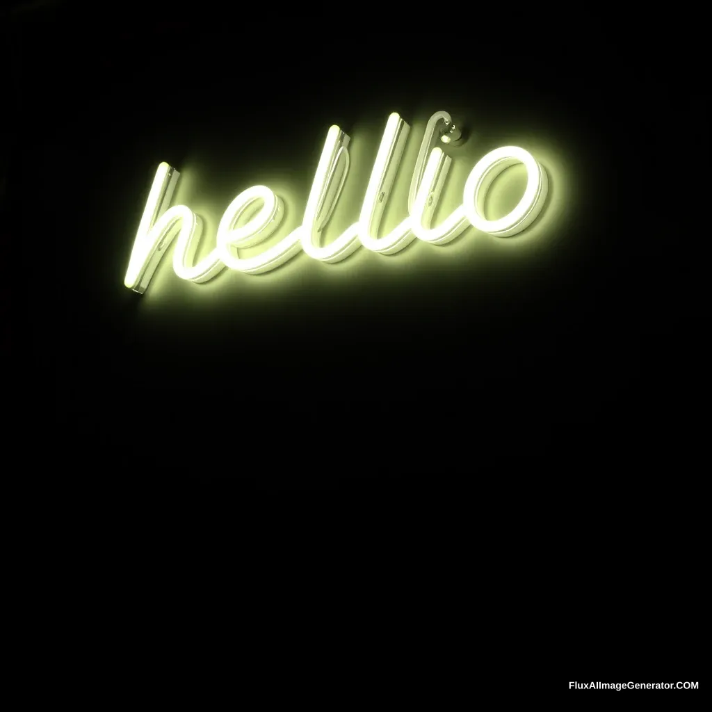 Text "hello hangil" like light. - Image