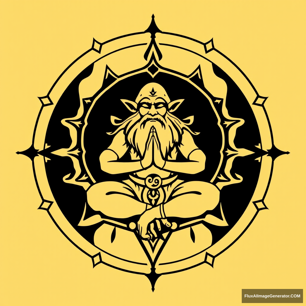 The emblem of the powerful dwarf yoga Tolkien. - Image