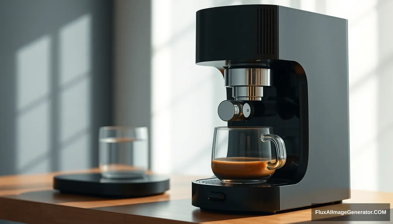 A coffee machine, beautiful, Xiaomi style. - Image